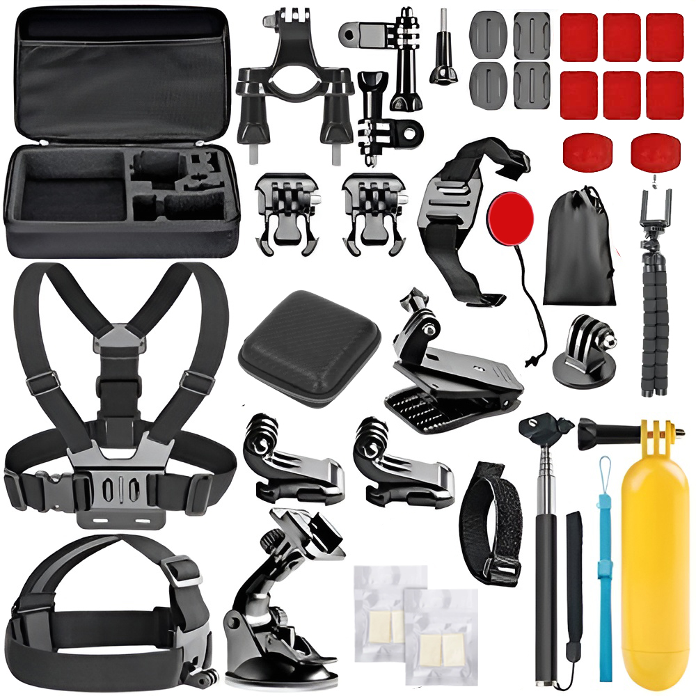 Kit Full Maletin Grande Accesorios para GoPro x 44pcs