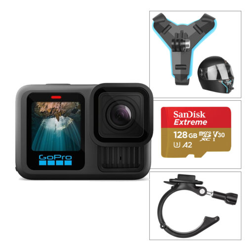 Cámara Gopro 13 Black +Soporte caño + Mentonera + Memoria Sandisk Extreme 128gb