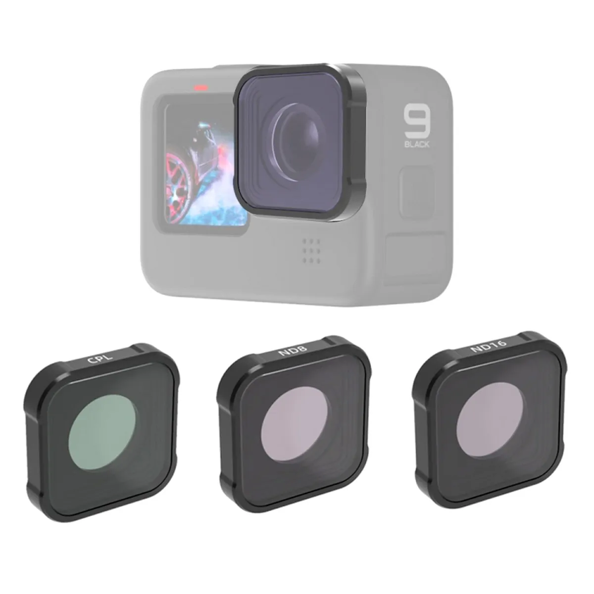 Pack de Filtro Hero 9 10 11 12 13 Black CPL ND8 LD16