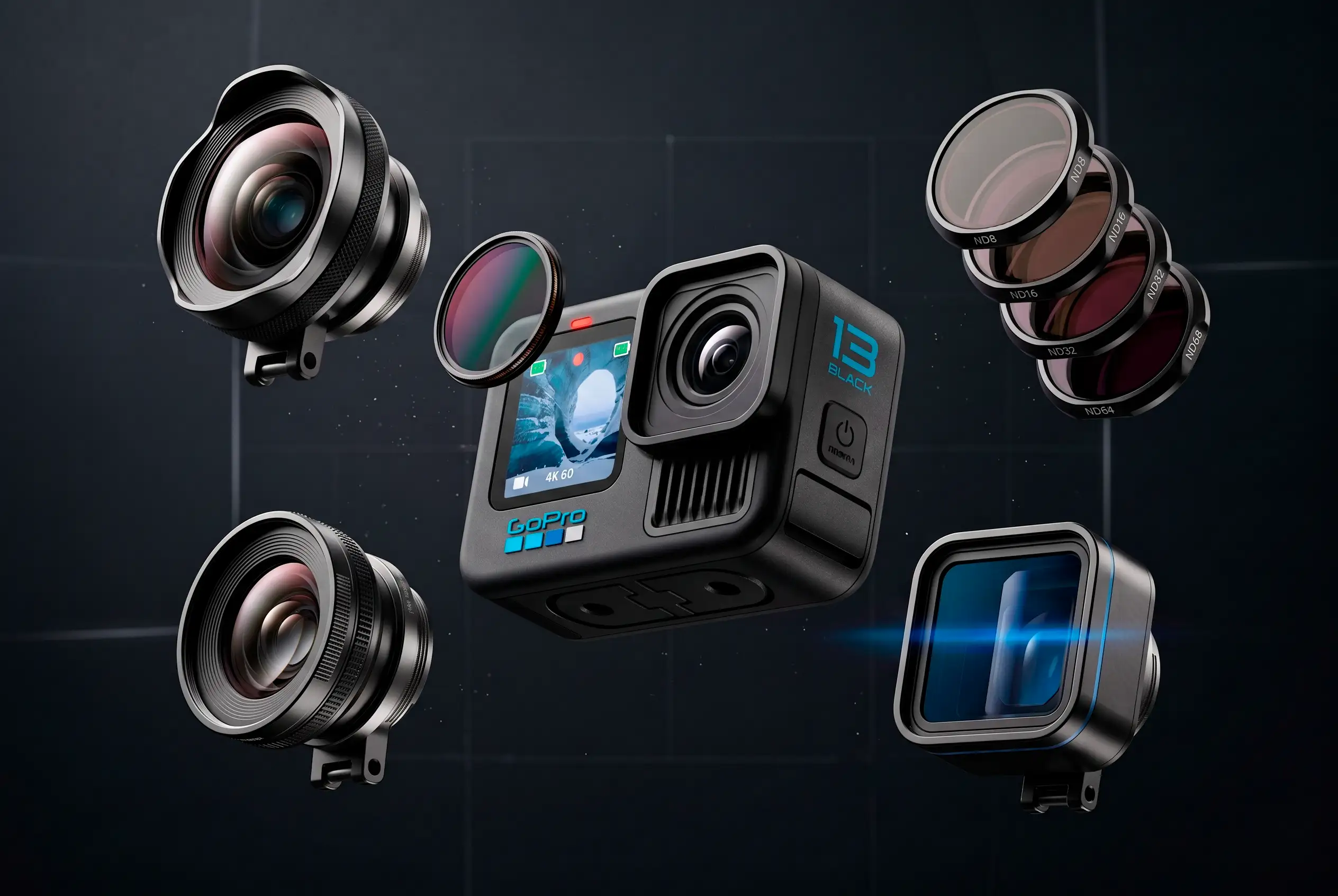 GoPro HERO13 Black con lentes serie HB