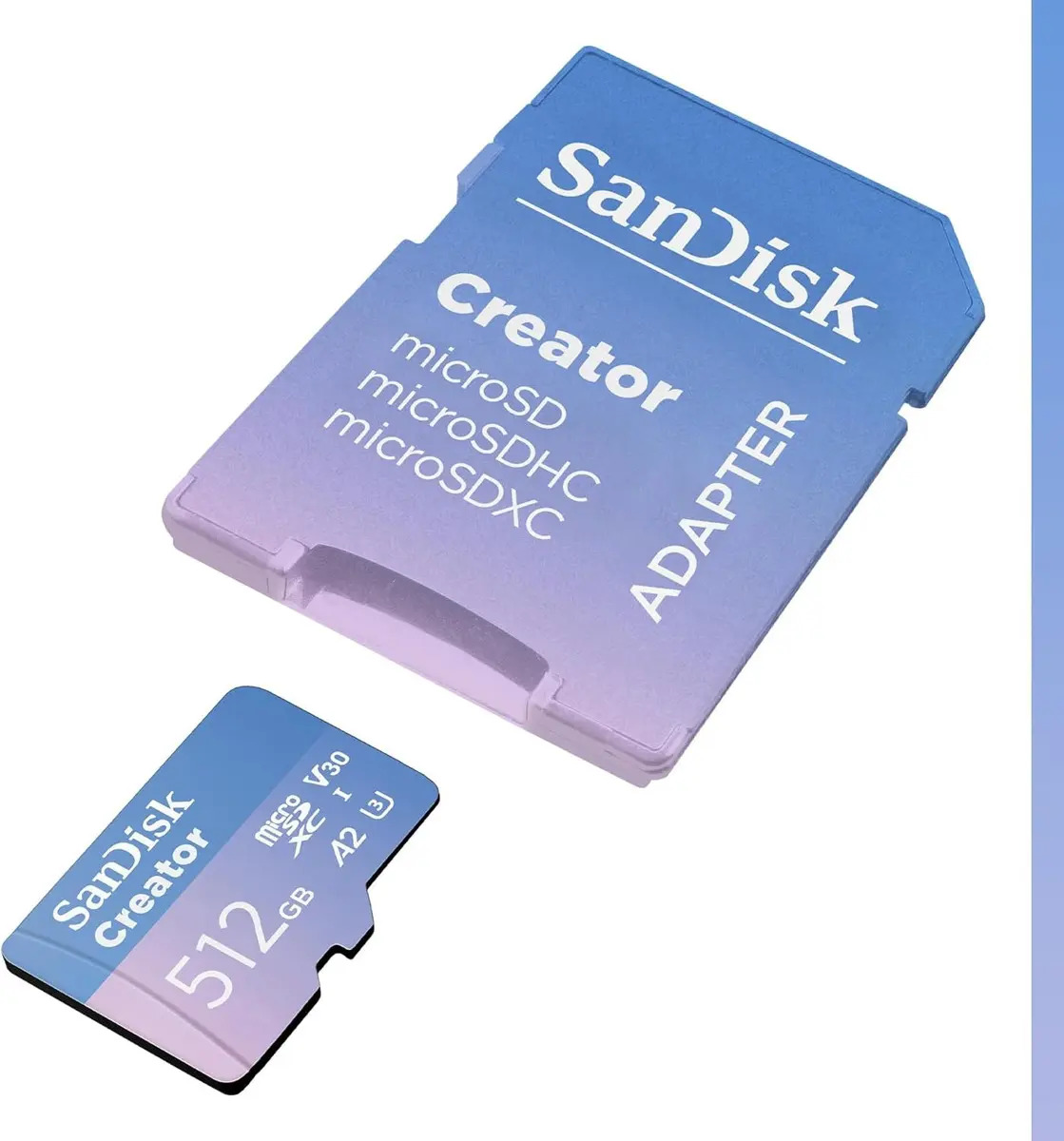 SanDisk Creator microSD 512GB Micro SD con adaptador SD - Image 4