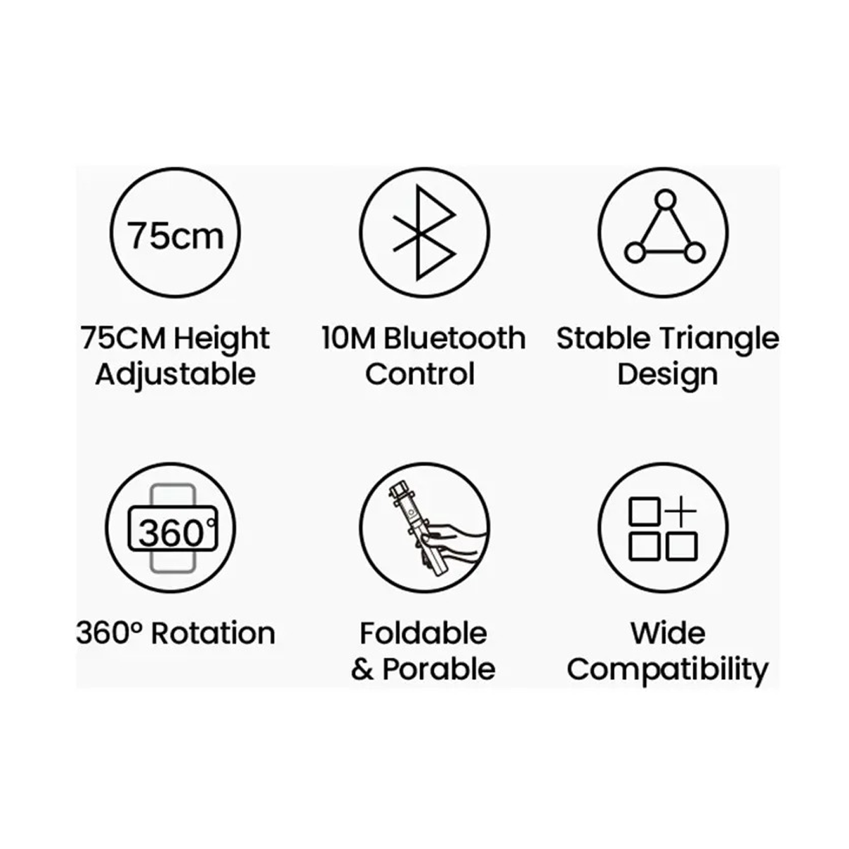 Trípode Palo Selfie Bluetooth Ugreen para Celular GoPro DJI insta360 - Imagen 7