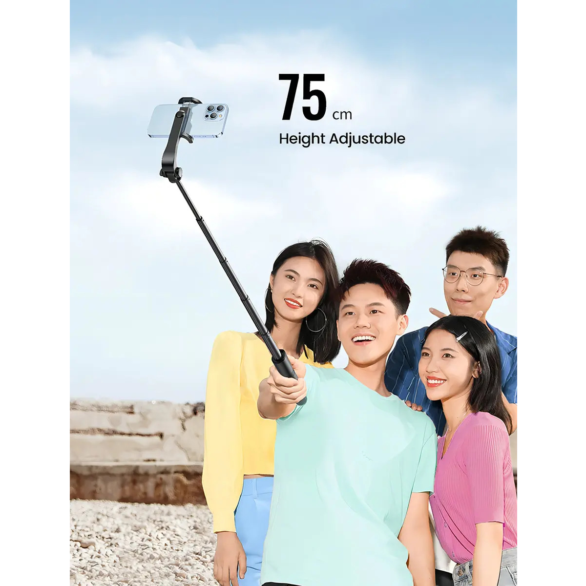 Trípode Palo Selfie Bluetooth Ugreen para Celular GoPro DJI insta360 - Imagen 3