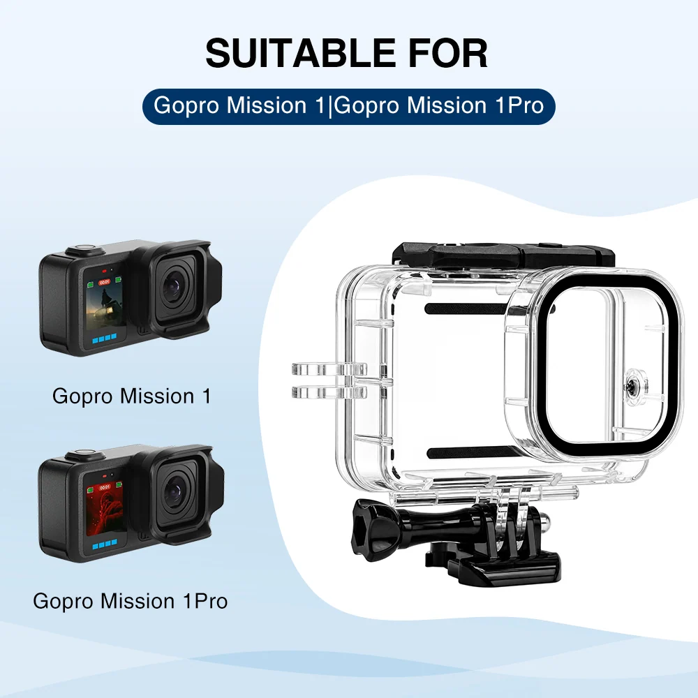 Carcasa Protectora Sumergible 30m Para Gopro Mission 1 Pro - Imagen 5