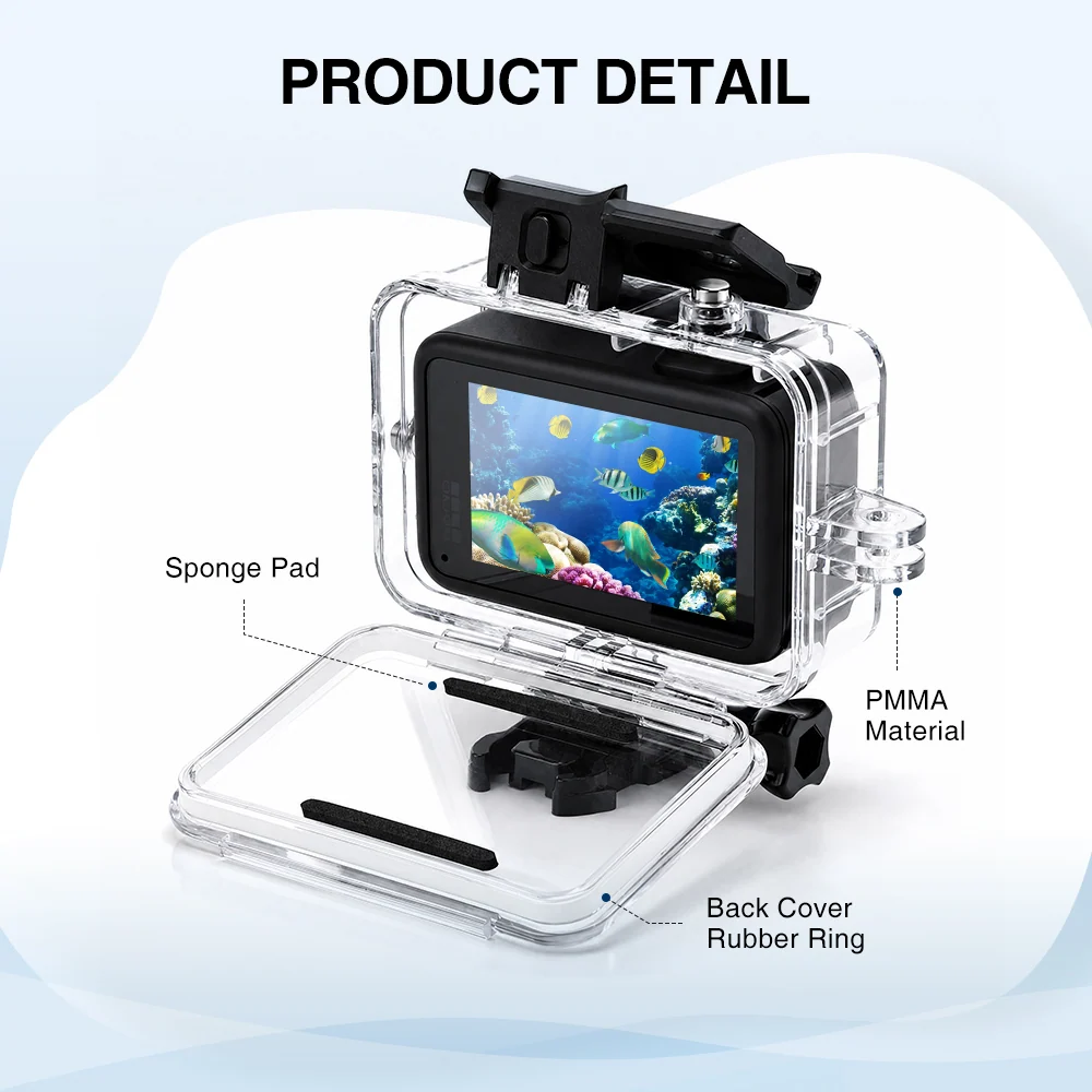 Carcasa Protectora Sumergible 30m Para Gopro Mission 1 Pro - Imagen 8